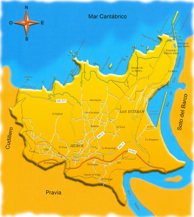 Localización de Muros de Nalón