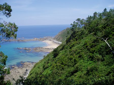 Vista de la Playa de las Llanas desde la Senda