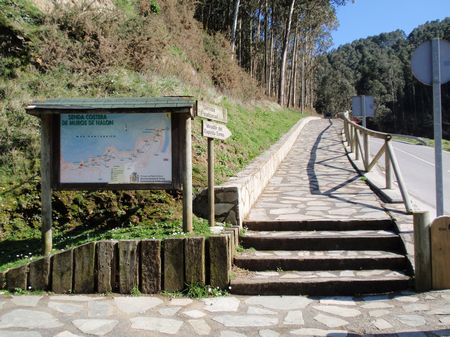 Vista de la rampa de inicio de la Senda Costera