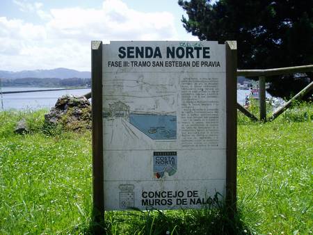 Vista del cartel de inicio de la Senda