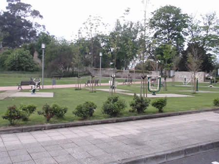 Vista de la Zona de Gimnasia en Muros