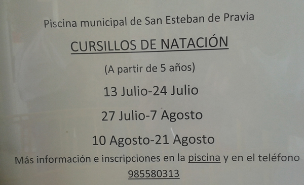 Cursillos de natación